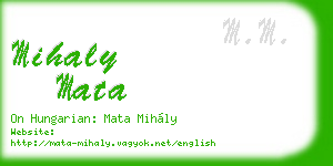 mihaly mata business card