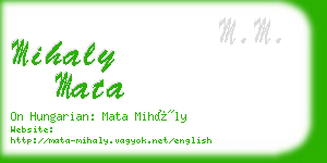 mihaly mata business card